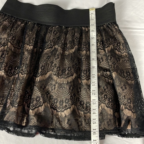 Lily Rose Black Lace Mini Skirt - Picture 4 of 9
